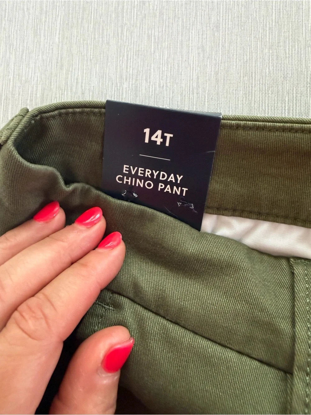 J.Crew Olive Green Everyday Chino Pants Tall Size 14T